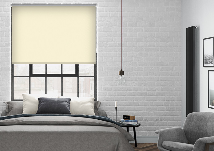 Energy Saving (Blackout), Cream - Motorised Roller Blind - Image 3